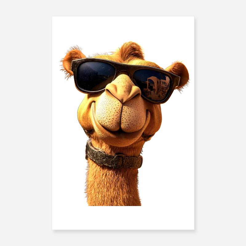 Kamel Dromedar Trampeltier Camel Geschenk Kamele Poster 40x60 cm