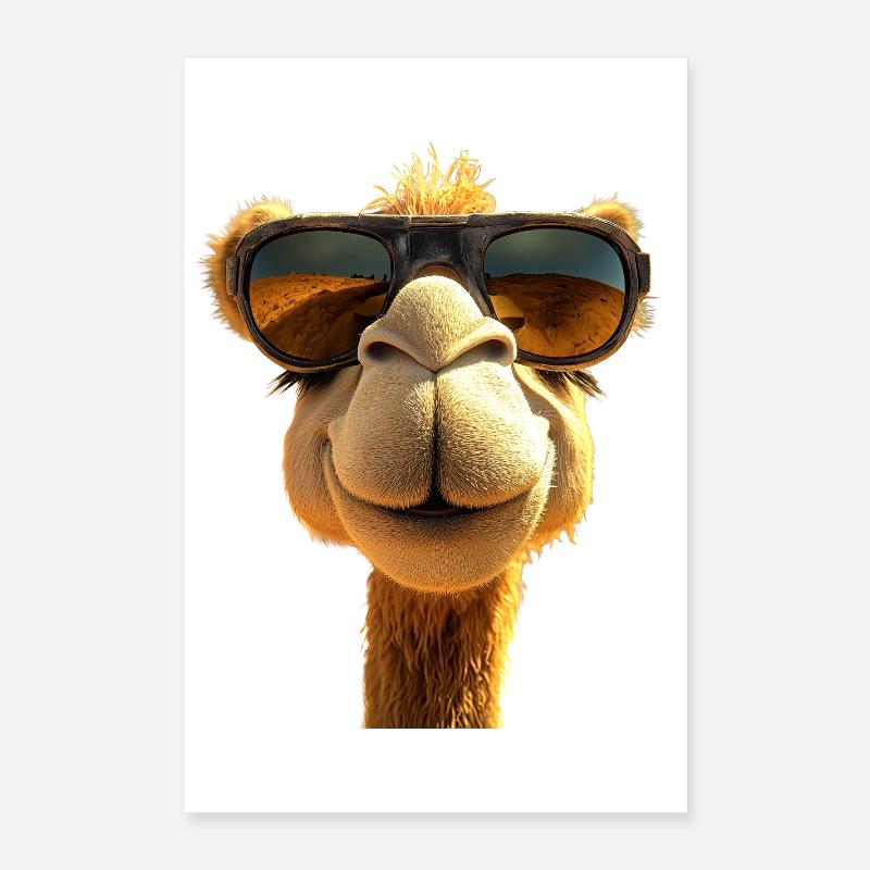 Kamel Dromedar Trampeltier Camel Geschenk Kamele Poster 40x60 cm