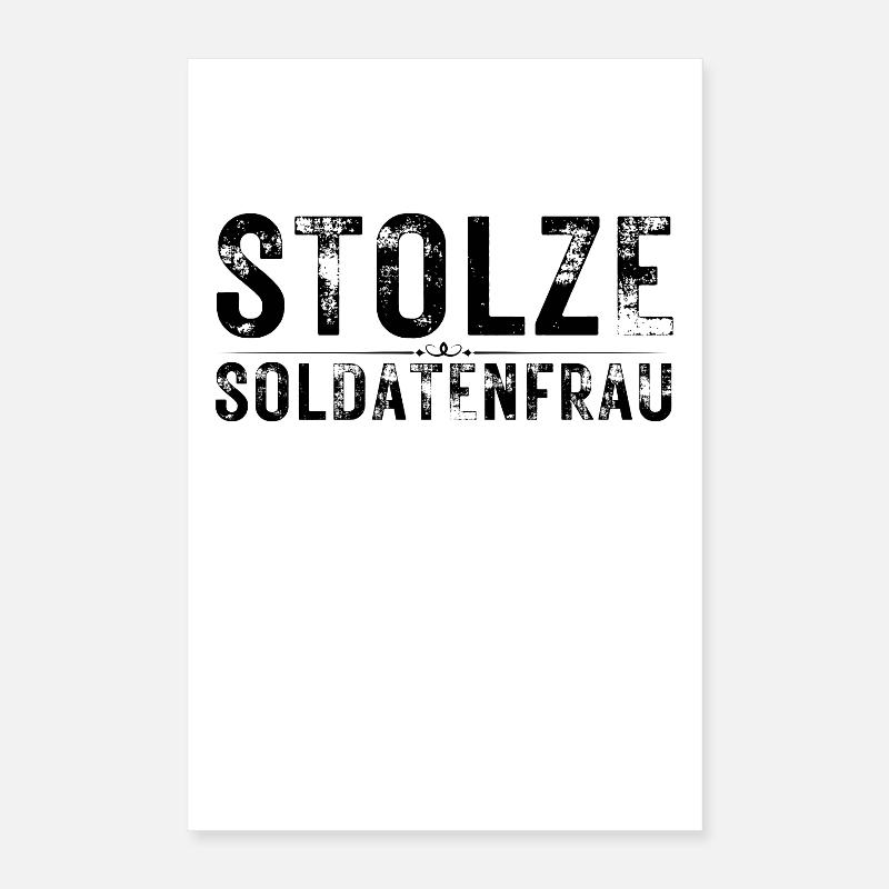 Stolze Soldatenfrau Armee Ehefrau Millitär Poster 40x60 cm