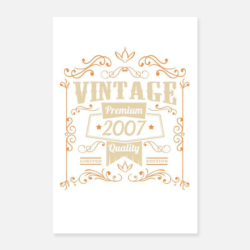 Millésime d’anniversaire 2007 Poster 40 x 60 cm
