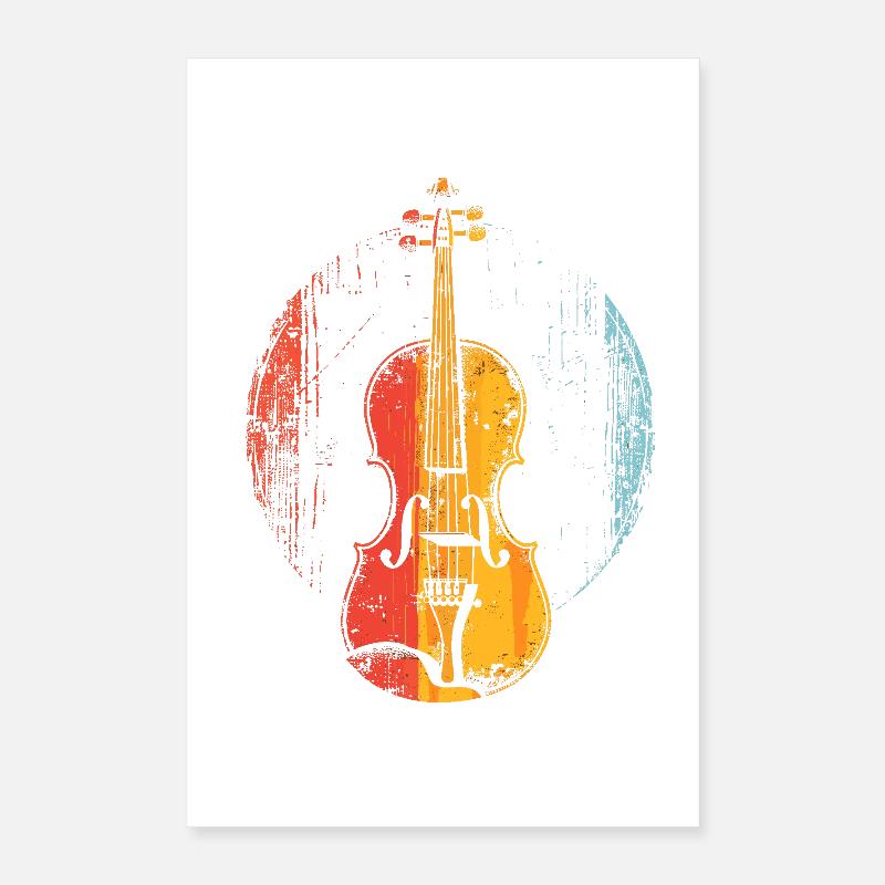 Violin Comic Style Poster 16" x 24" (40x60 cm)