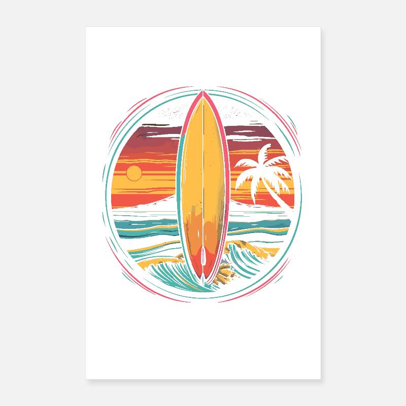 Surfen Artwork Poster 40x60 cm