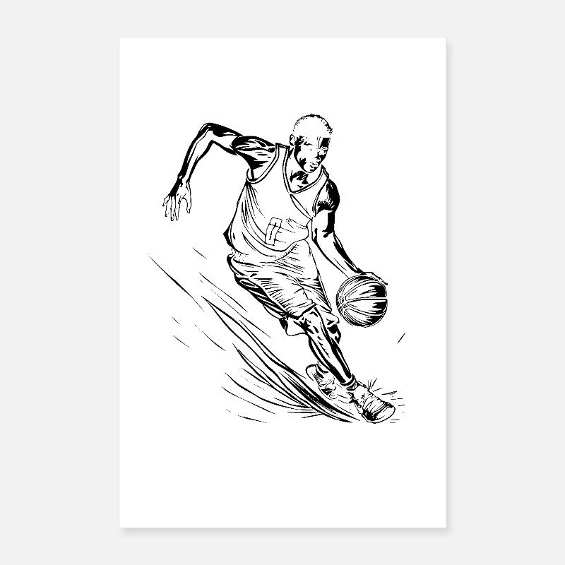 Basketball player Poster 16" x 24" (40x60 cm)