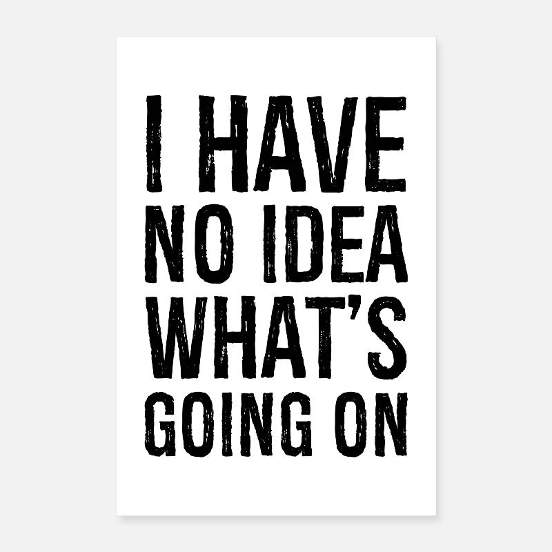 I have no Idea what's going on Poster 16" x 24" (40x60 cm)