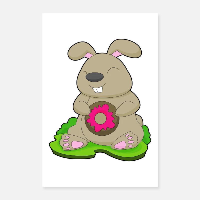 Beignet lapin Poster 40 x 60 cm
