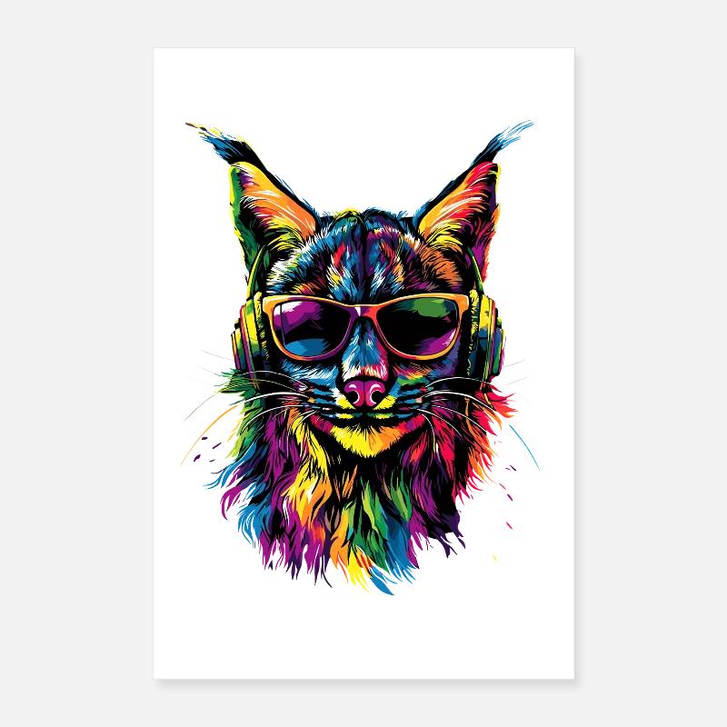 Lynx Chat sauvage Grands chats Chats Mignon Lynx Poster 40 x 60 cm