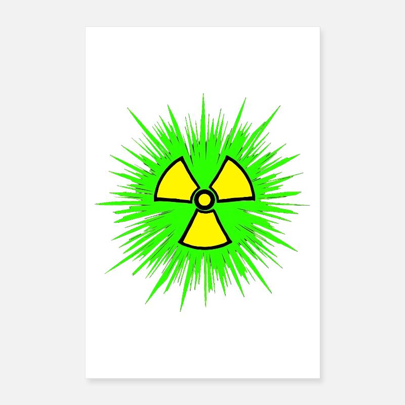 Nuklear Radioaktiv Chemie Atomkraft Nuklearzeichen Poster 40x60 cm