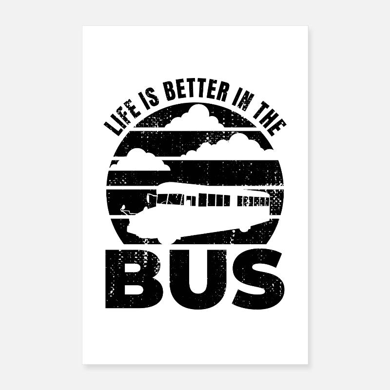 Amateurs de bus Poster 40 x 60 cm