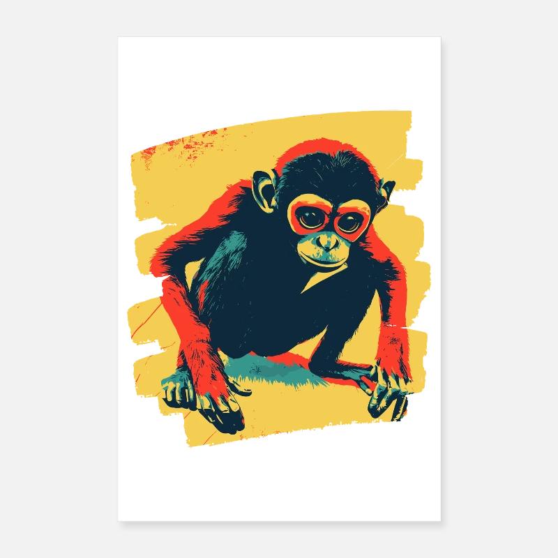 Monkey Poster 16" x 24" (40x60 cm)