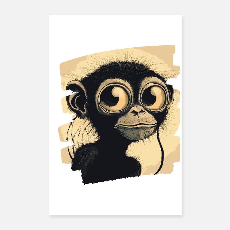 Monkey Poster 16" x 24" (40x60 cm)