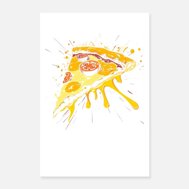 Graphique de la tranche de pizza Poster 40 x 60 cm