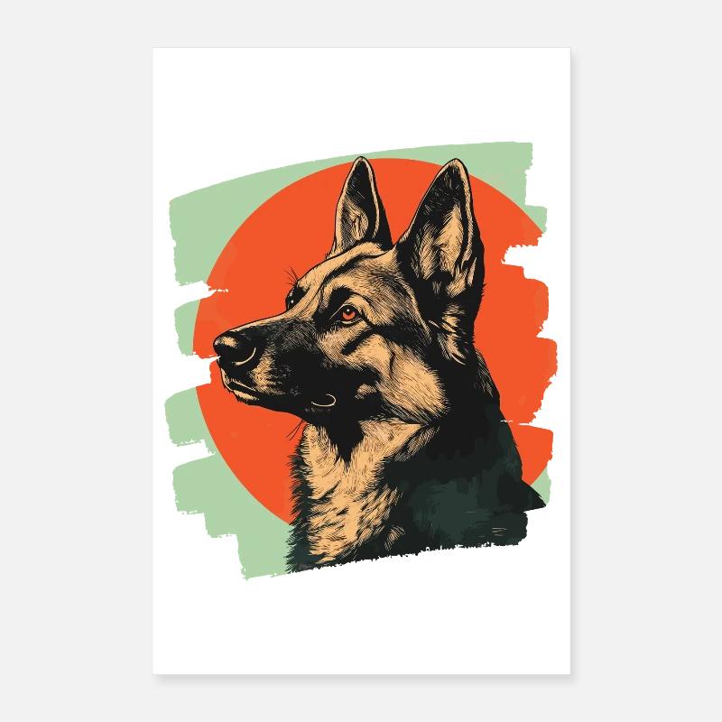 Chien de berger Poster 40 x 60 cm