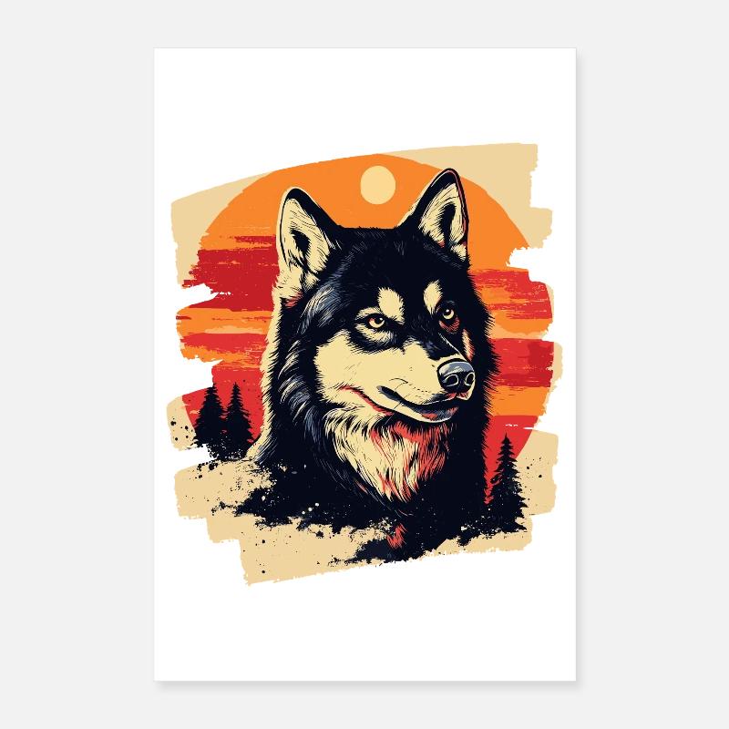 Husky Poster 16" x 24" (40x60 cm)