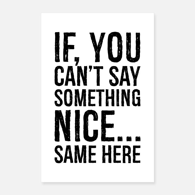 if you can't say something nice same here Poster 16" x 24" (40x60 cm)