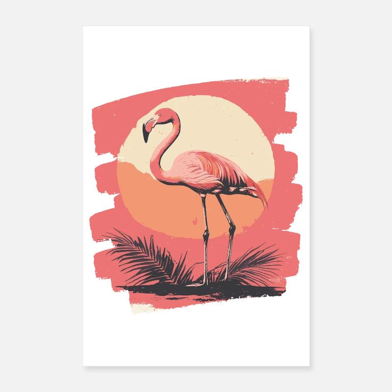 Flamant Poster 40 x 60 cm