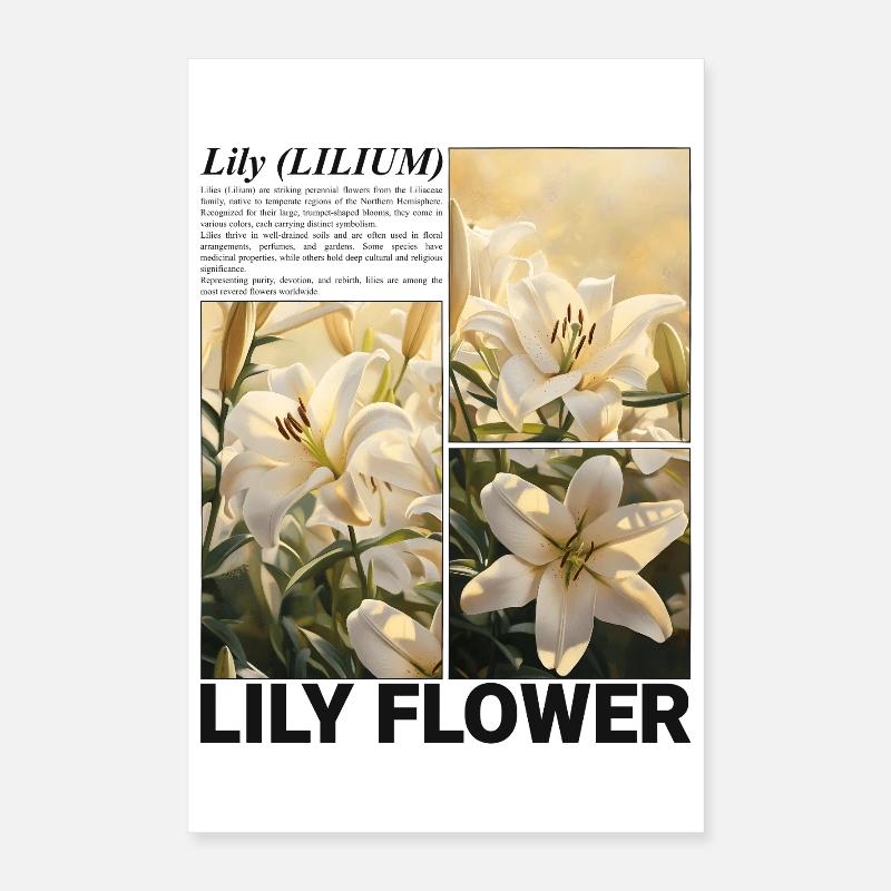 Lilie Blume Lilienblüte Botanik Ästhetik Geschenk Poster 40x60 cm