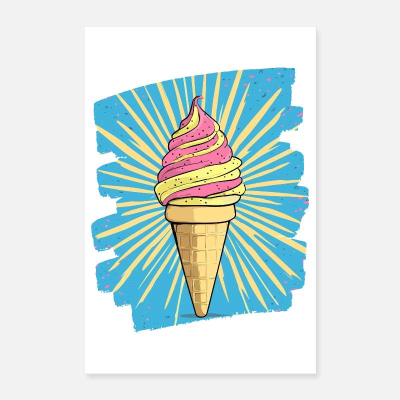 Eiscreme Eis Poster 40x60 cm