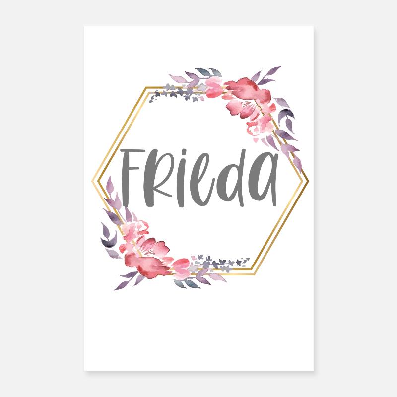 Frieda Mädchen Name personalisiertes Geschenk Poster 40x60 cm