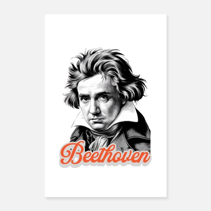 Composer Beethoven Portrait Classical Music Poster 16" x 24" (40x60 cm)