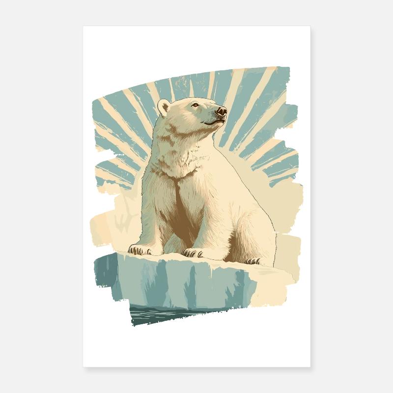 Ours blanc Poster 40 x 60 cm