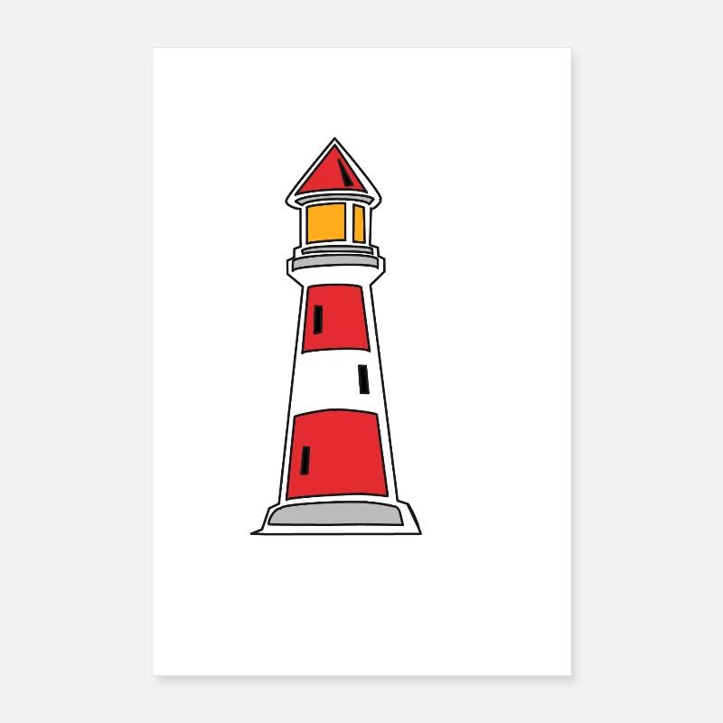 Leuchtturm See Küste maritim Poster 40x60 cm