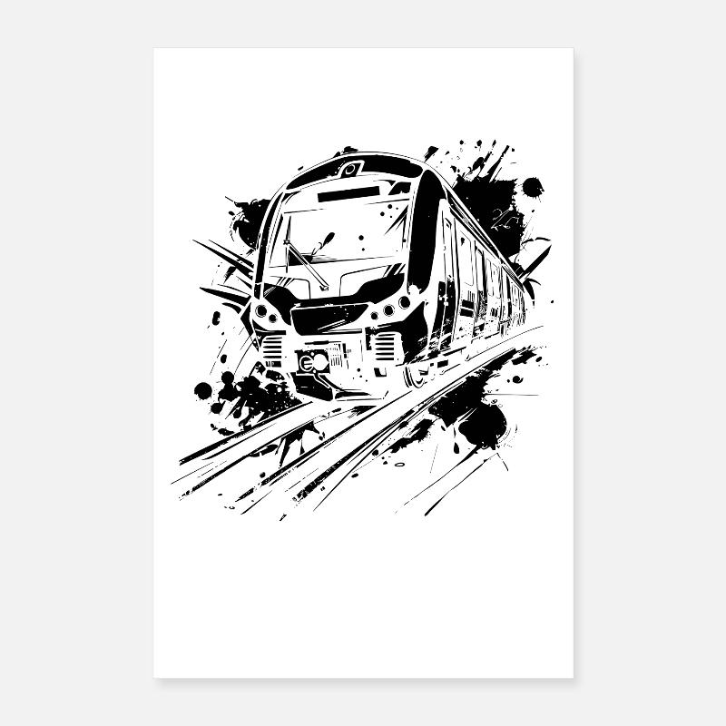 Railway Paint Blobs Poster 16" x 24" (40x60 cm)