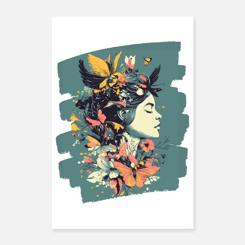 Spring Spring Beginning Flowers Poster 16" x 24" (40x60 cm)