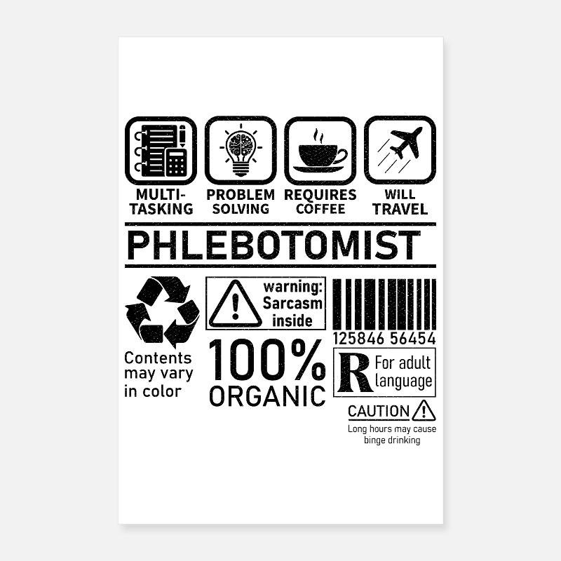 Phlébotomiste multitâche résolution de problèmes Poster 40 x 60 cm