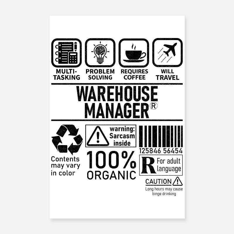 Résolution de problèmes multitâches Warehouse Manager Poster 40 x 60 cm