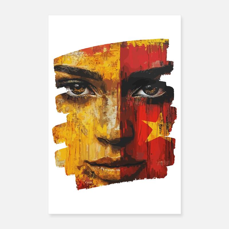 Spanische Flagge Spanien Poster 40x60 cm
