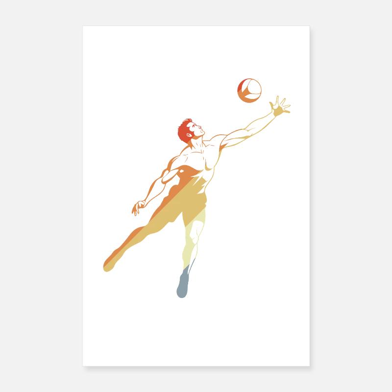 Giocatori di pallavolo vintage Poster 40x60 cm