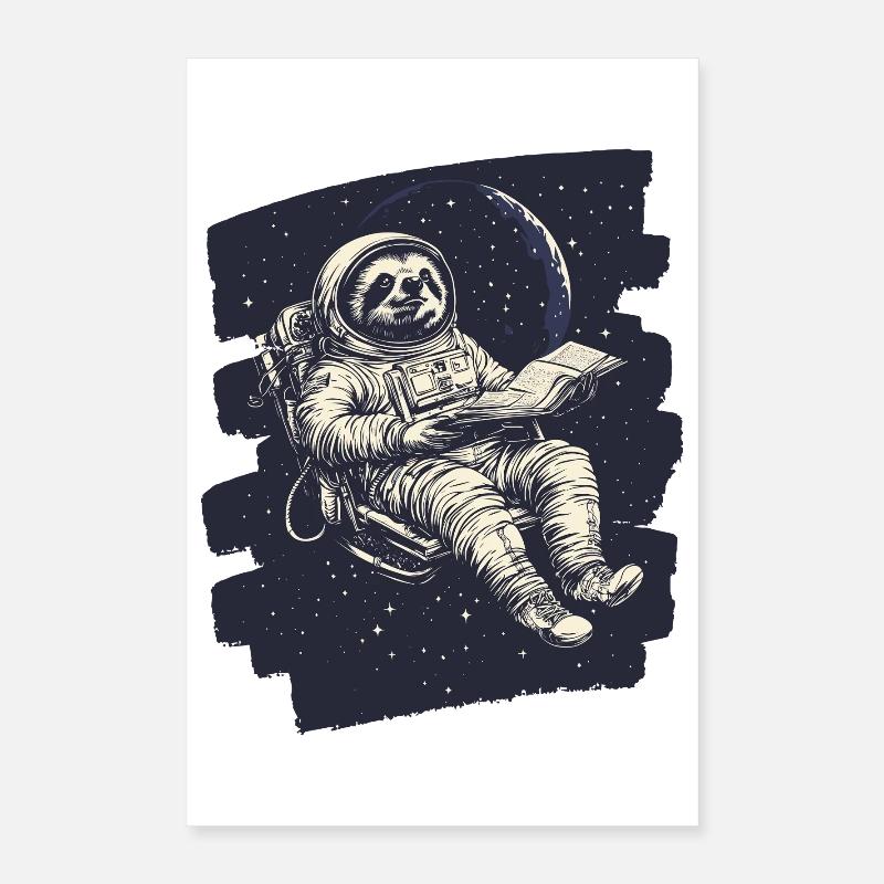Sloth Astronaut Poster 16" x 24" (40x60 cm)