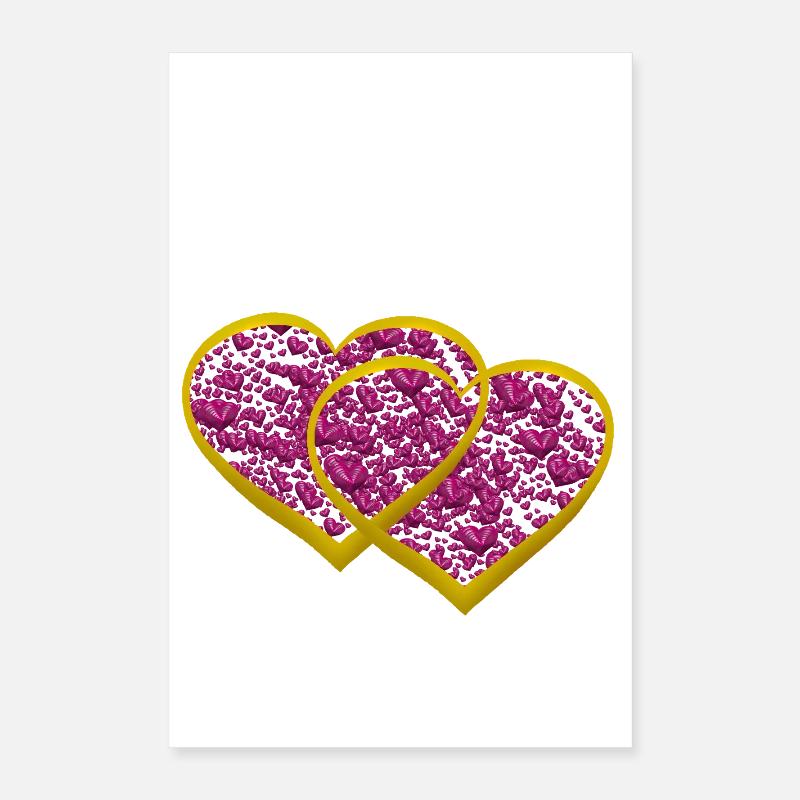 La Saint-Valentin Coeur Coeurs Relation Poster 40 x 60 cm