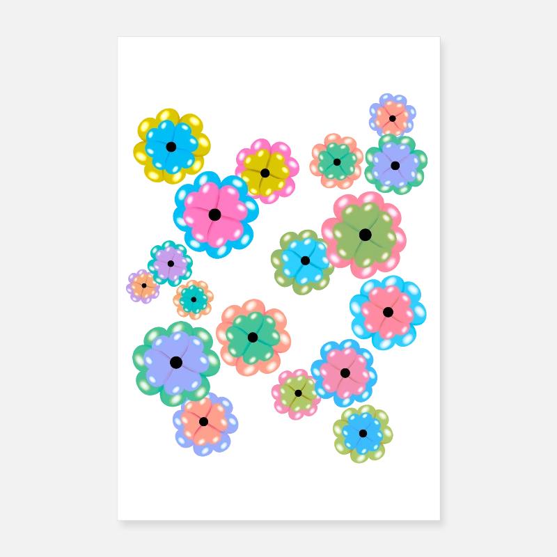 Mandala de printemps fleurs, fleurs, Poster 40 x 60 cm