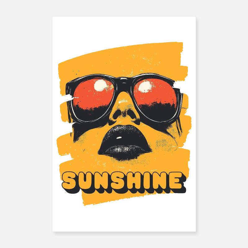 Lunettes de soleil d’été Poster 40 x 60 cm