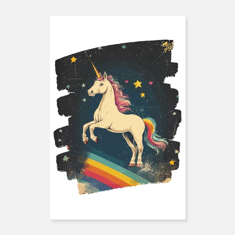 Licorne Poster 40 x 60 cm
