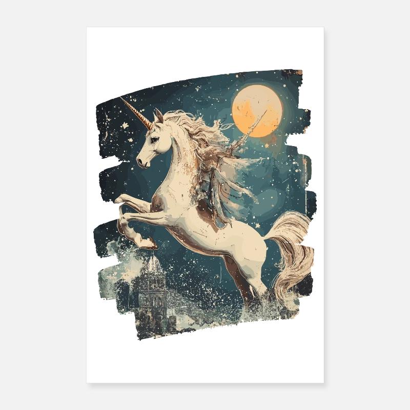 Licorne Poster 40 x 60 cm