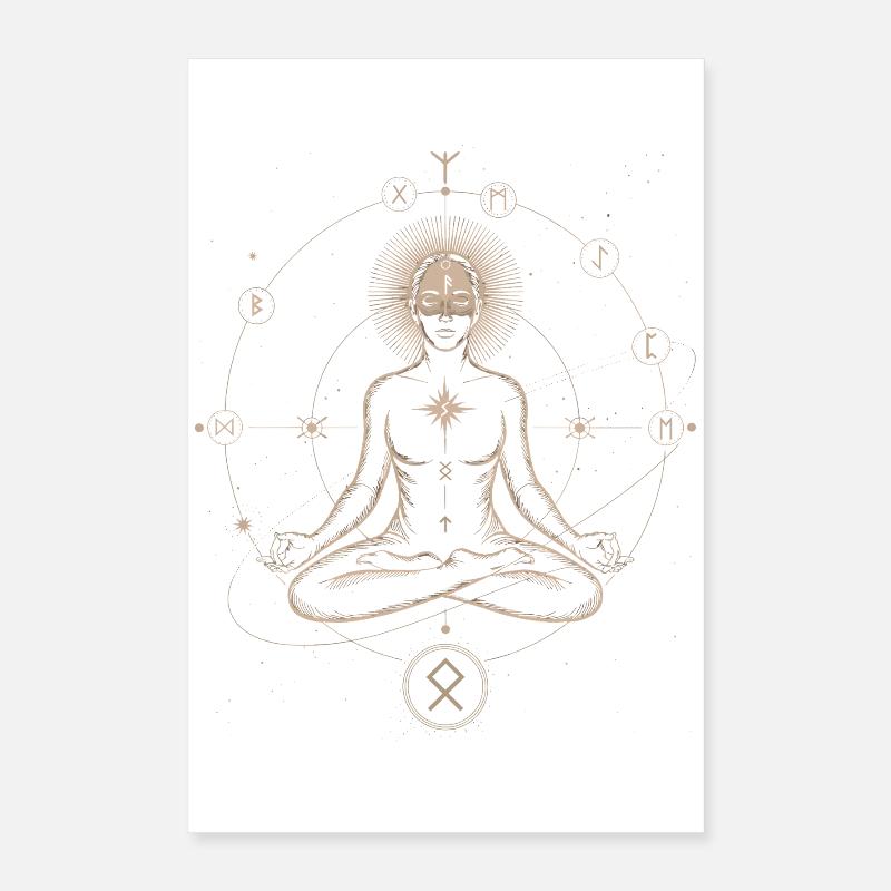 Alignement astral runique | Impression d’art méditative Poster 40 x 60 cm