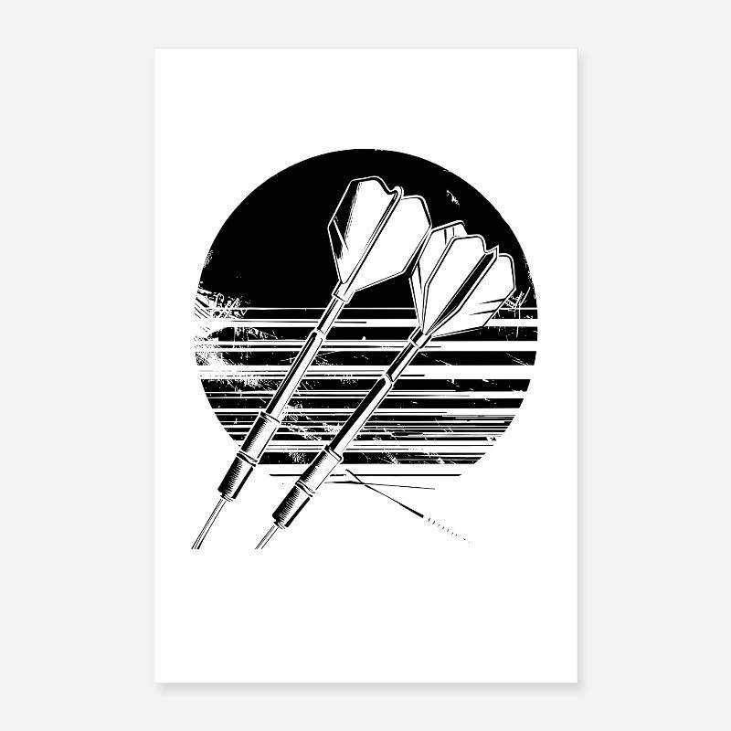 Dessin de fléchettes Poster 40 x 60 cm