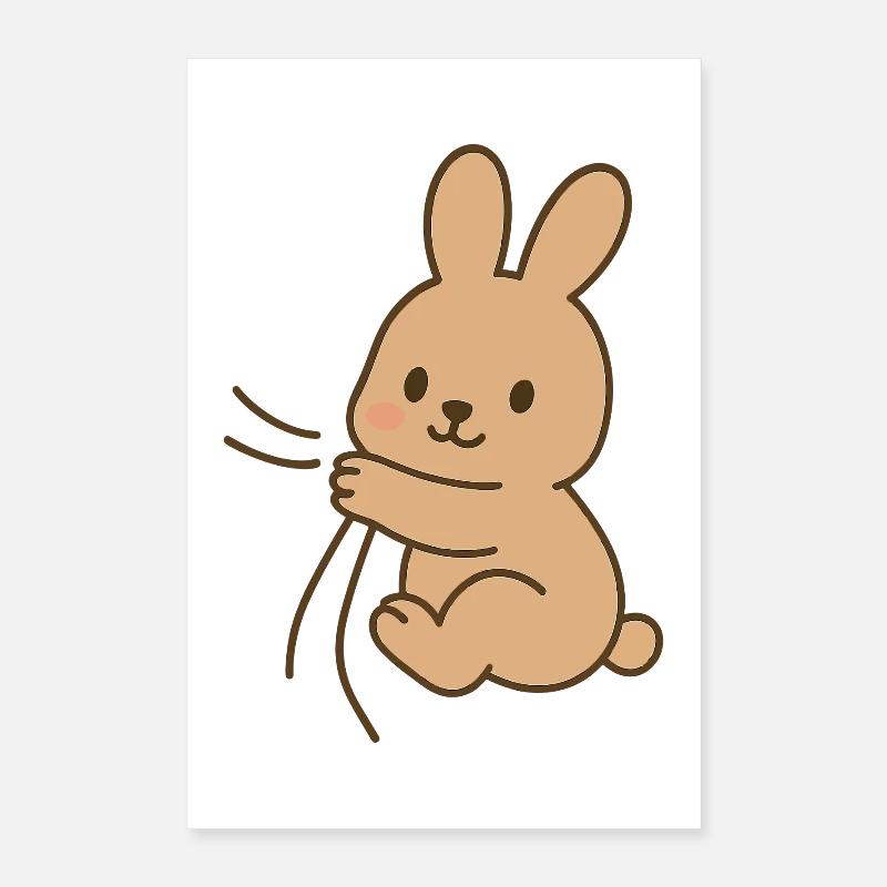 Petit lapin d’amour Poster 40 x 60 cm
