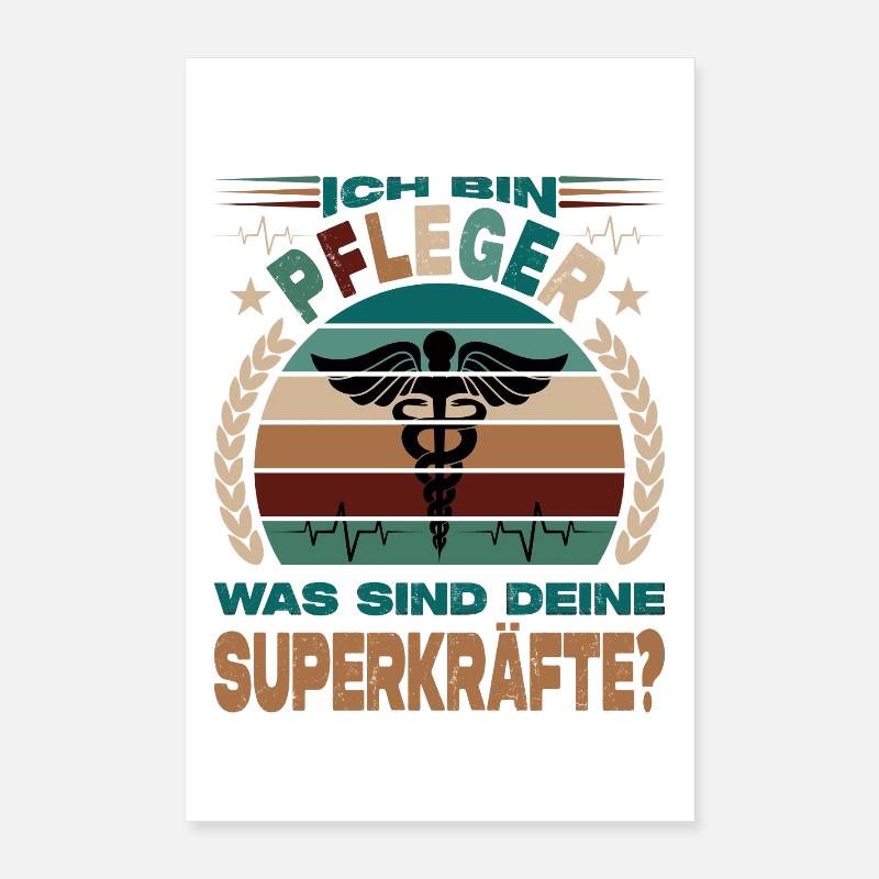 Pfleger Geschenke Krankenpfleger Abschluss Poster 40x60 cm
