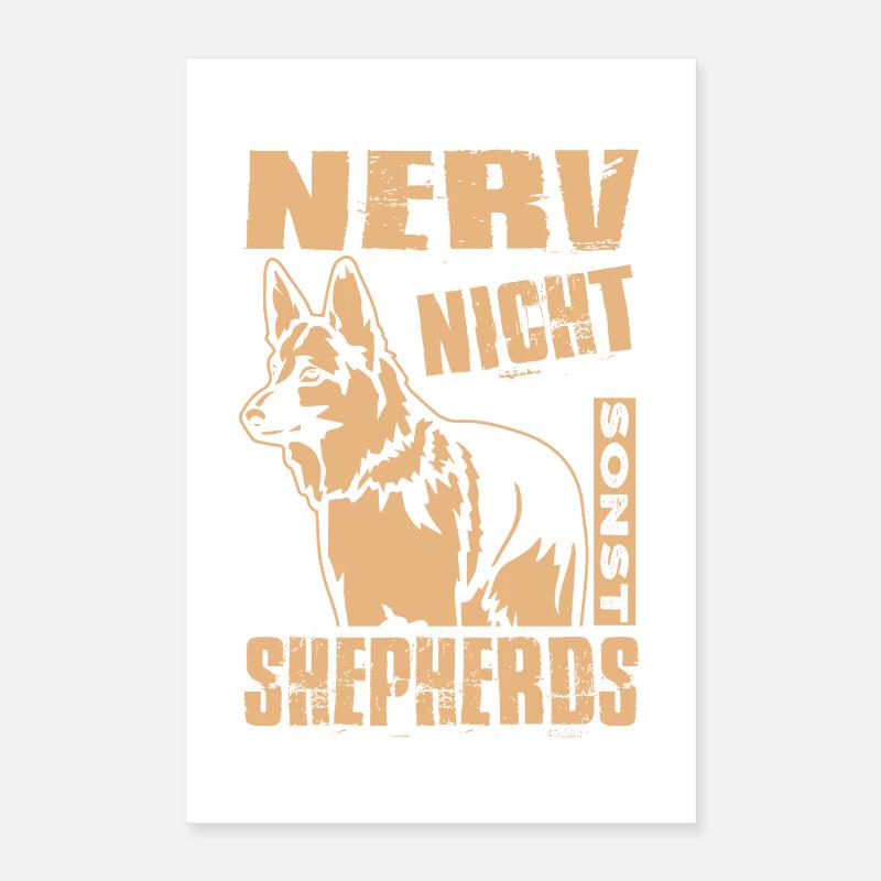 Schäferhund Geschenke Hund Herrchen Gassi Poster 40x60 cm