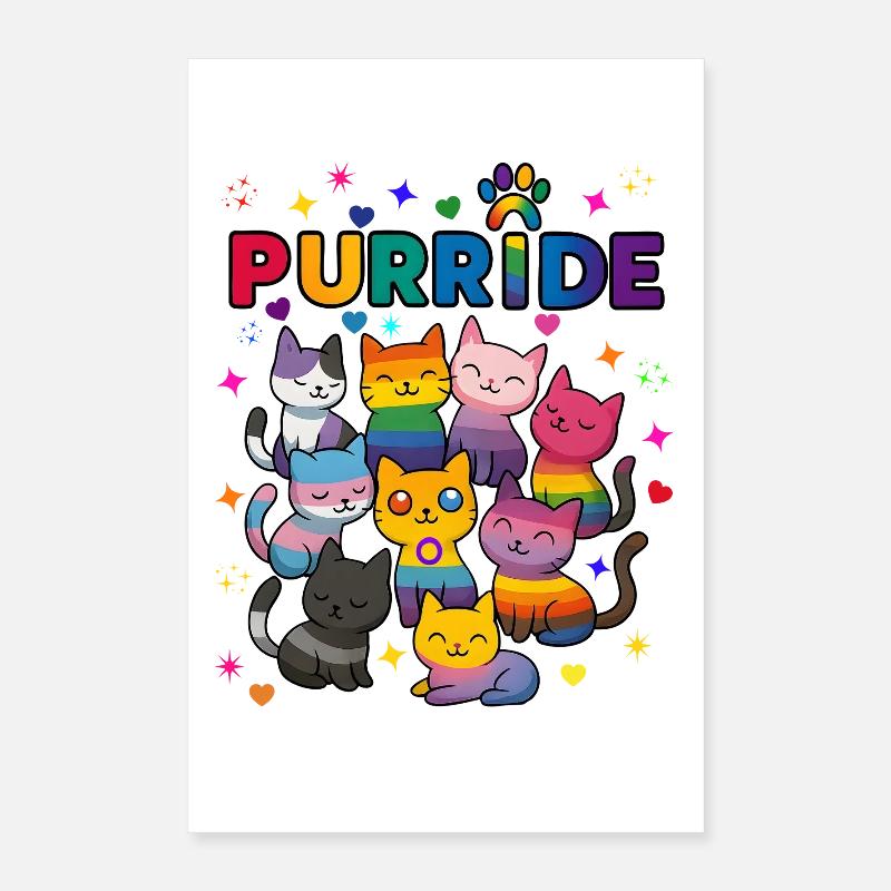 Purride LGBT Katzen Poster 40x60 cm