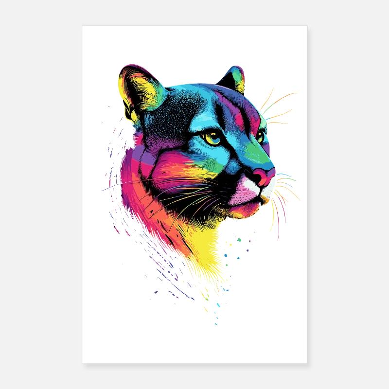 Panthère léopard gros chat mignon gros chat chats Poster 40 x 60 cm