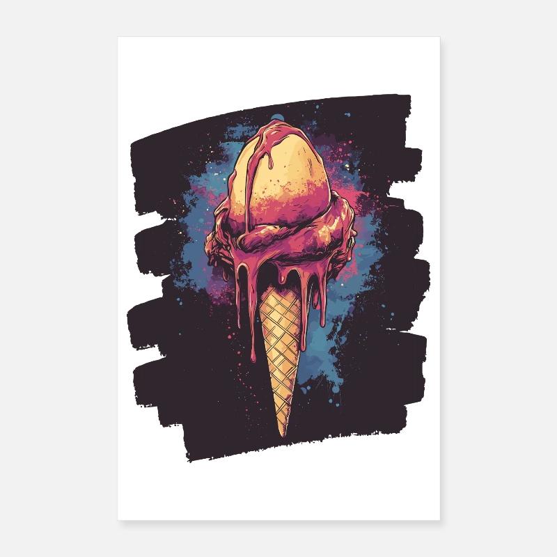 Crème glacée Crème glacée Poster 40 x 60 cm