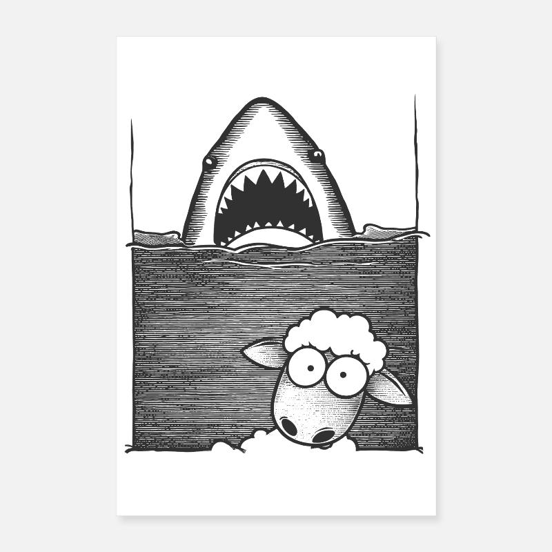 Requin Mouton Poster 40 x 60 cm