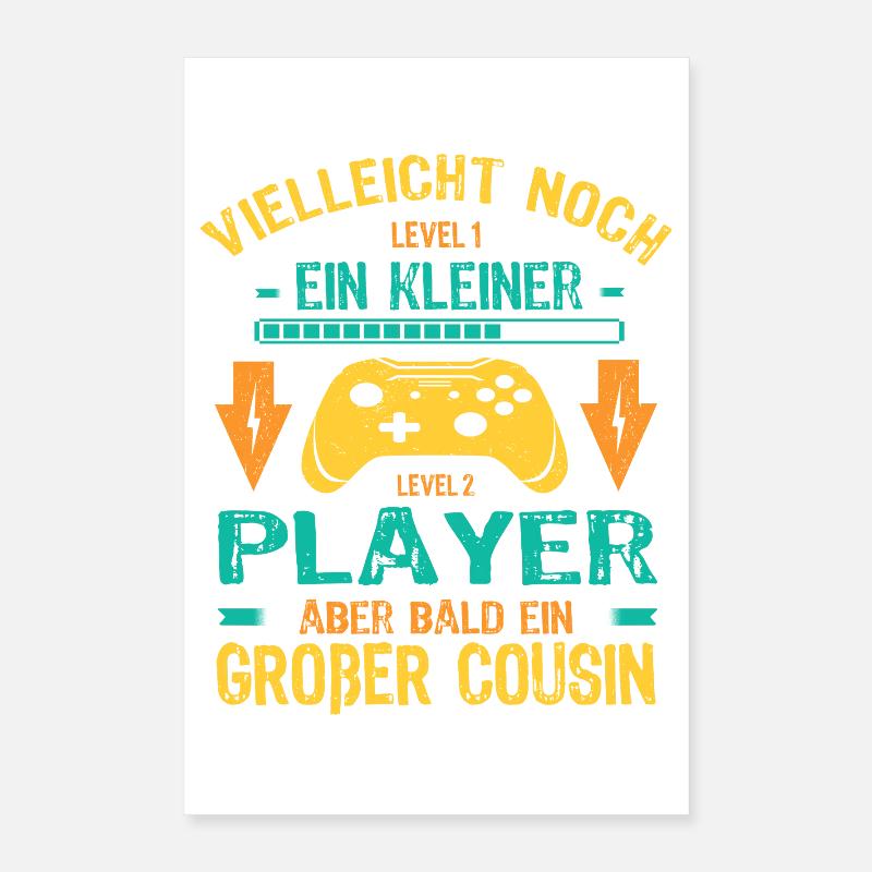 Einzelkind komplett Ich bin bald ein Großer Cousin Poster 40x60 cm