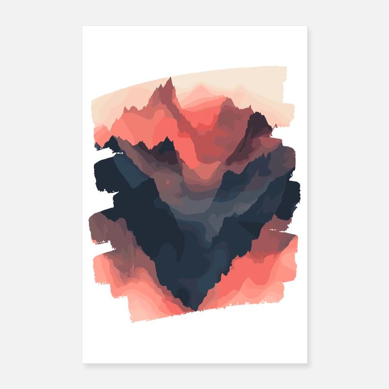 Berge Klettern Kletterer Wandern Poster 40x60 cm