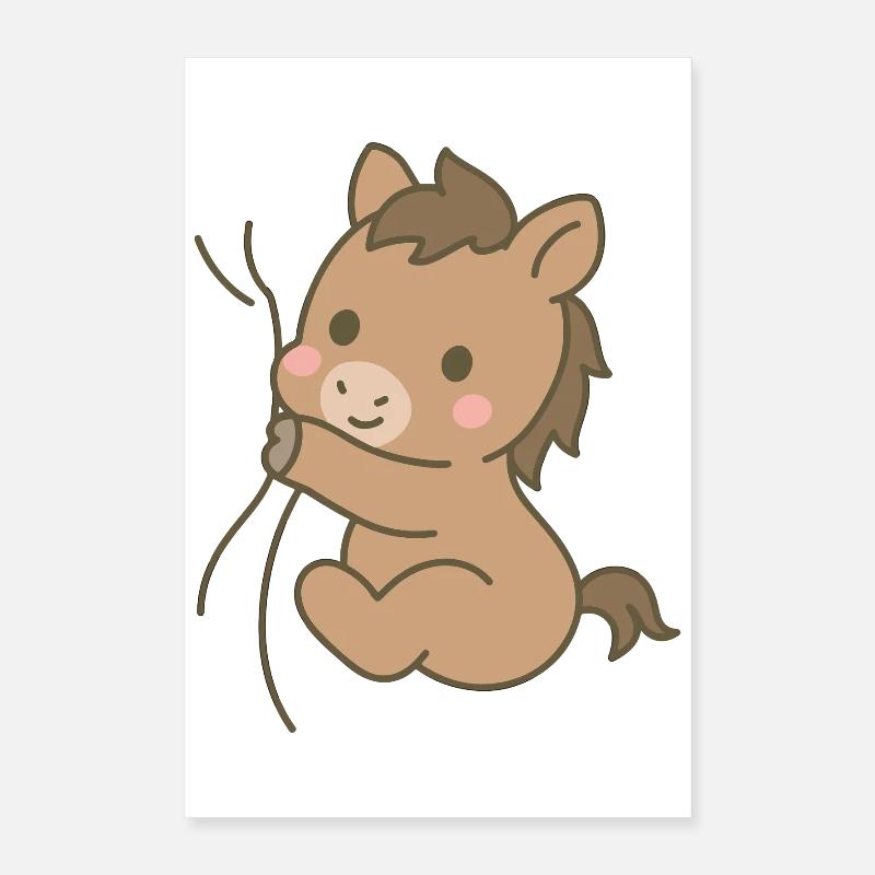 Snuggled up horse Poster 16" x 24" (40x60 cm)