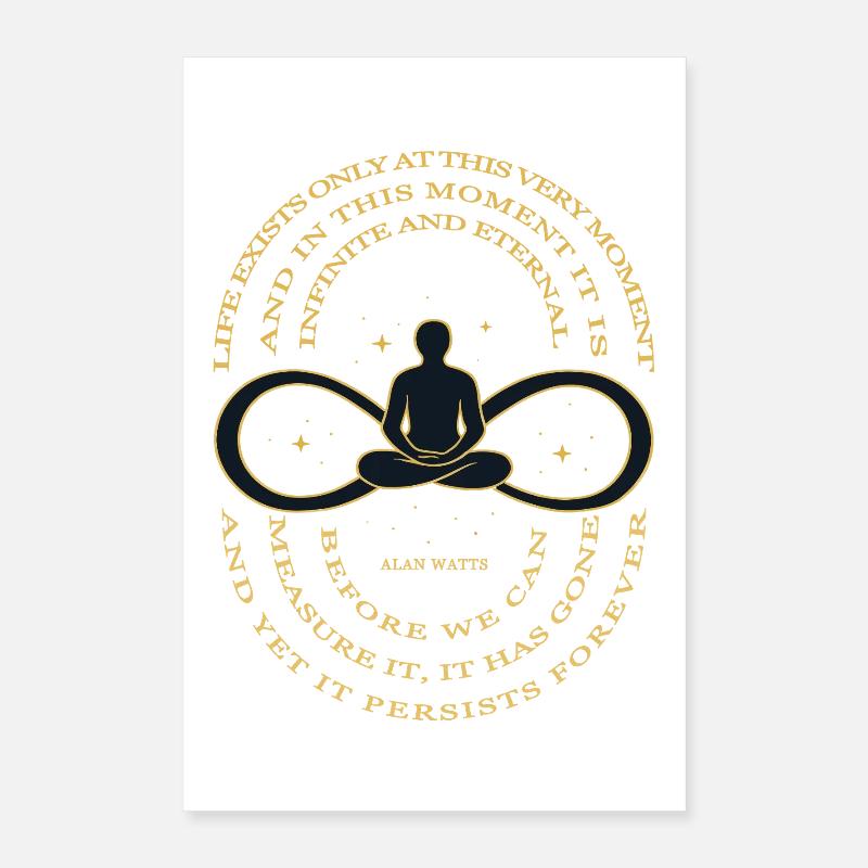 Alan Watts Time Infinity Tee Poster 16" x 24" (40x60 cm)